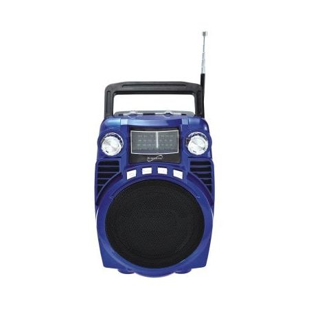 Supersonic SC-1390BT - BLUE Bluetooth 4 Band Radio (Blue)
